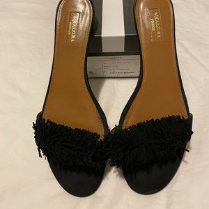 Authentic Aquazurra “wild things” slides